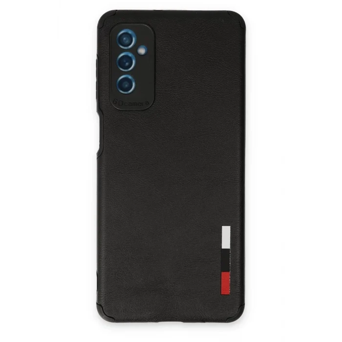 Newface Samsung Galaxy M52 5G Kılıf Loop Deri Silikon - Siyah