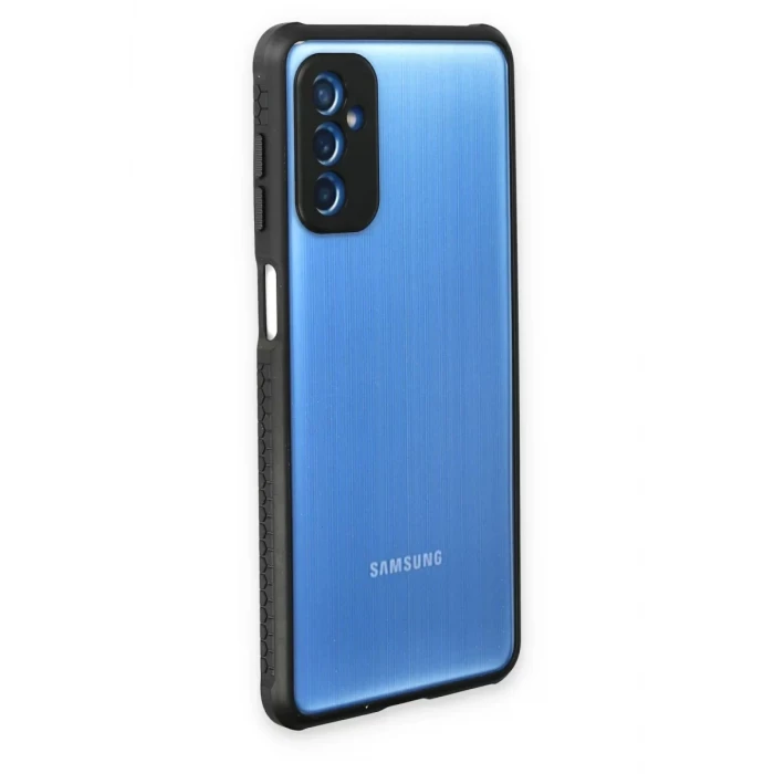 Newface Samsung Galaxy M52 5G Kılıf Miami Şeffaf Silikon - Siyah