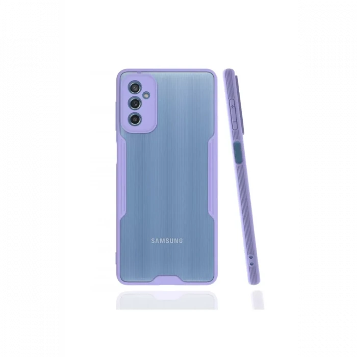 Newface Samsung Galaxy M52 5G Kılıf Platin Silikon - Lila