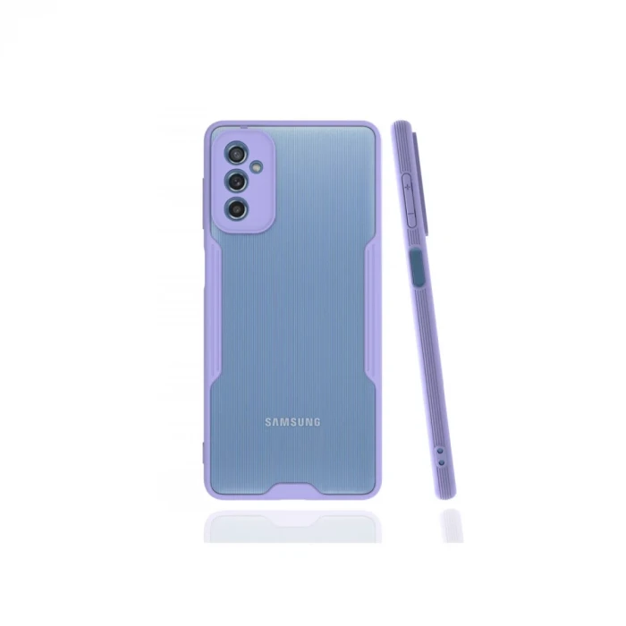 Newface Samsung Galaxy M52 5G Kılıf Platin Silikon - Lila