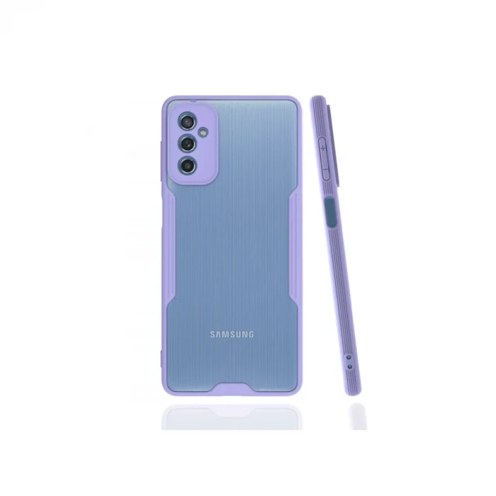 Newface Samsung Galaxy M52 5G Kılıf Platin Silikon - Lila