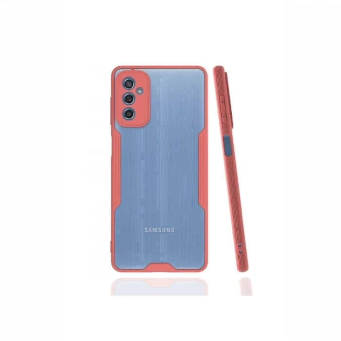 Newface Samsung Galaxy M52 5G Kılıf Platin Silikon - Pembe