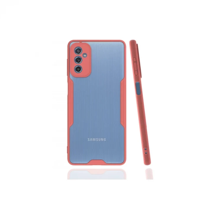 Newface Samsung Galaxy M52 5G Kılıf Platin Silikon - Pembe