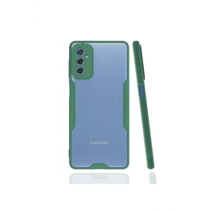 Newface Samsung Galaxy M52 5G Kılıf Platin Silikon - Yeşil