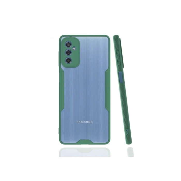 Newface Samsung Galaxy M52 5G Kılıf Platin Silikon - Yeşil