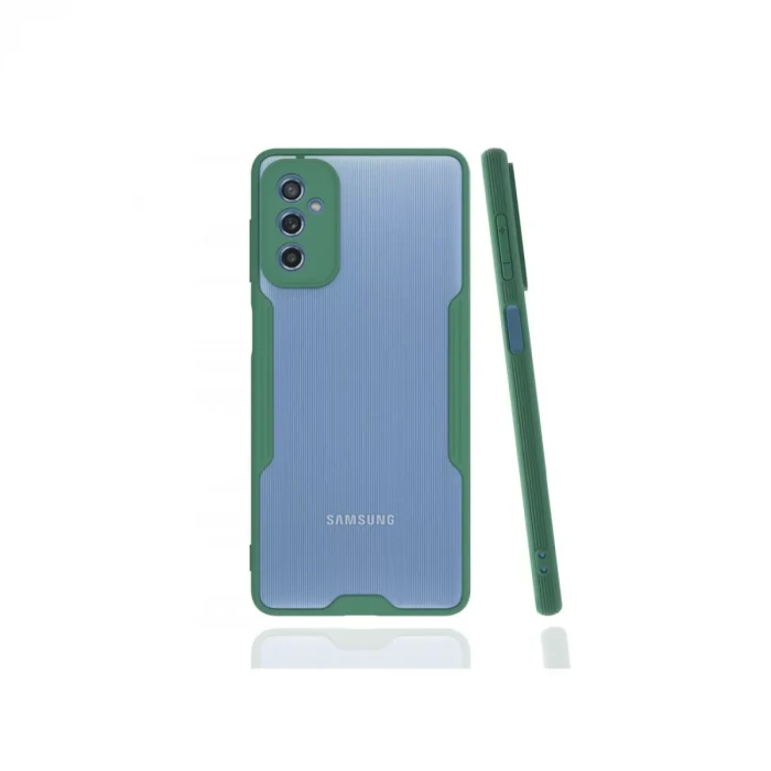 Newface Samsung Galaxy M52 5G Kılıf Platin Silikon - Yeşil