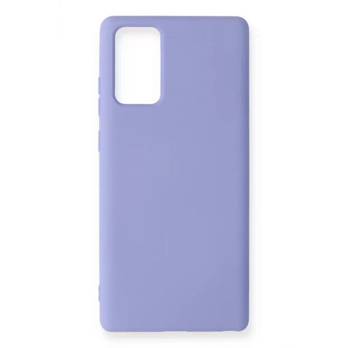 Newface Samsung Galaxy Note 20 Kılıf Nano içi Kadife Silikon - Lila