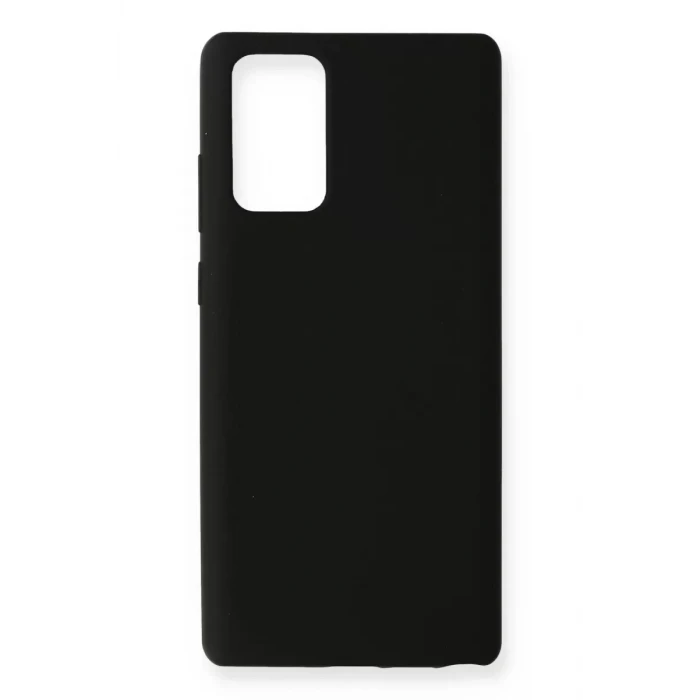 Newface Samsung Galaxy Note 20 Kılıf Nano içi Kadife Silikon - Siyah