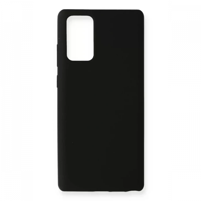 Newface Samsung Galaxy Note 20 Kılıf Nano içi Kadife Silikon - Siyah