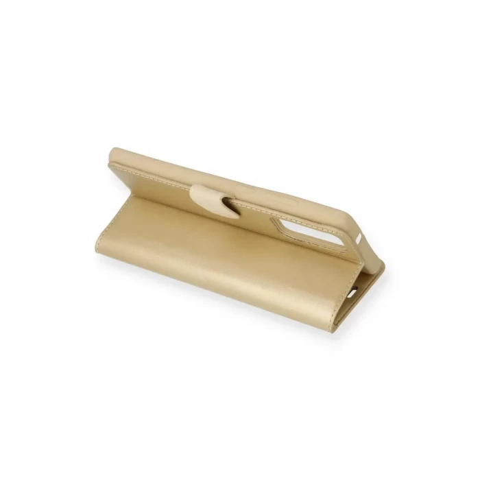 Newface Samsung Galaxy Note 20 Kılıf Trend S Plus Kapaklı Kılıf - Gold