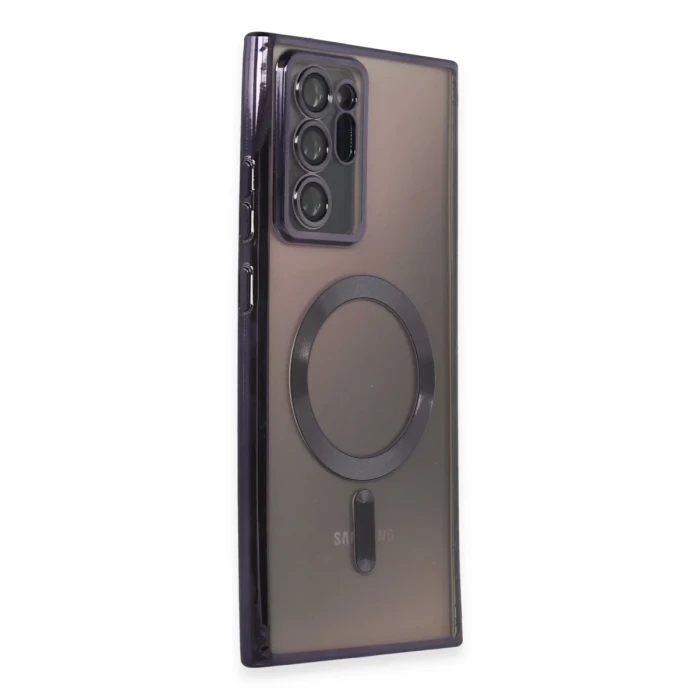 Newface Samsung Galaxy Note 20 Ultra Kılıf Kross Magneticsafe Kapak - Mor