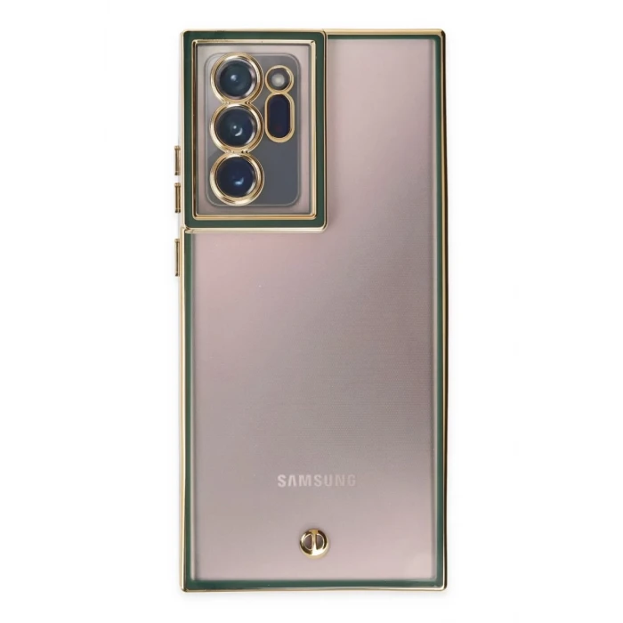 Newface Samsung Galaxy Note 20 Ultra Kılıf Liva Lens Silikon - Yeşil