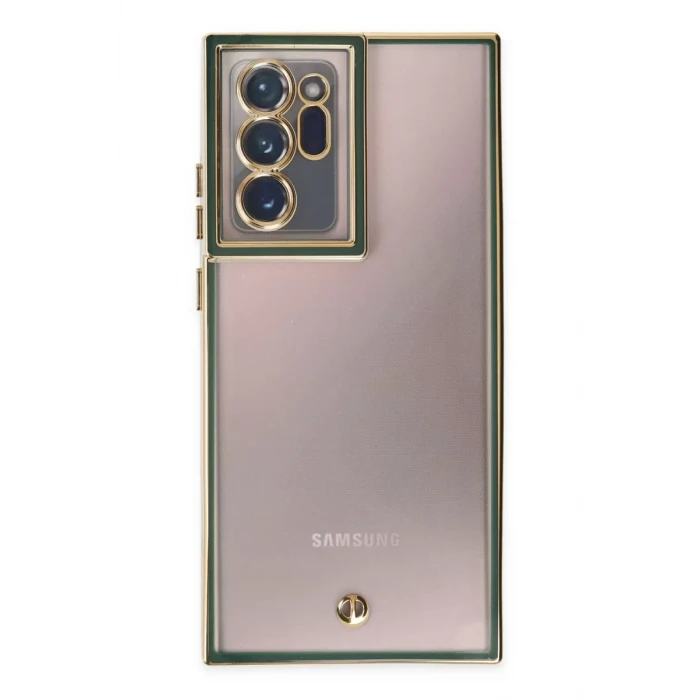 Newface Samsung Galaxy Note 20 Ultra Kılıf Liva Lens Silikon - Yeşil