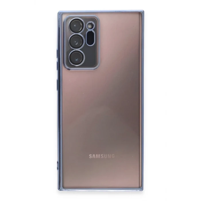 Newface Samsung Galaxy Note 20 Ultra Kılıf Razer Lensli Silikon - Açık Mavi