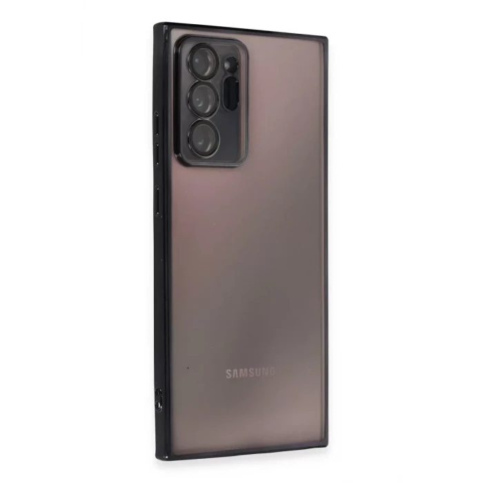 Newface Samsung Galaxy Note 20 Ultra Kılıf Razer Lensli Silikon - Siyah