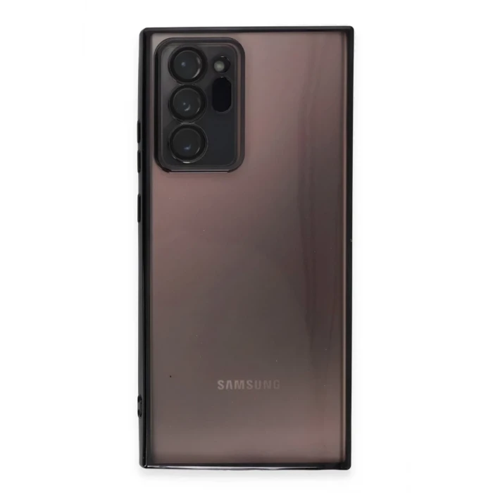 Newface Samsung Galaxy Note 20 Ultra Kılıf Razer Lensli Silikon - Siyah