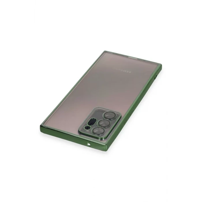 Newface Samsung Galaxy Note 20 Ultra Kılıf Razer Lensli Silikon - Yeşil