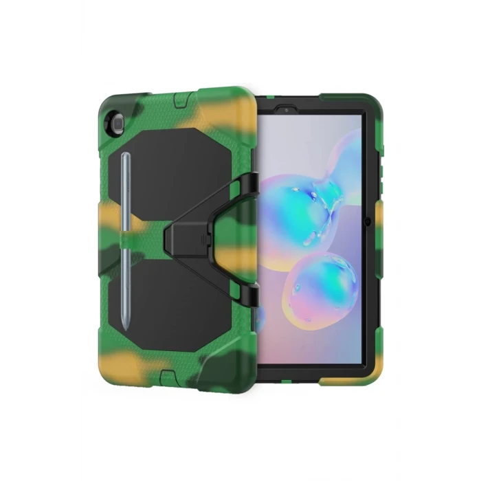Newface Samsung Galaxy P610 Tab S6 Lite 10.4 Kılıf Griffin Tablet Kapak - Kamuflaj