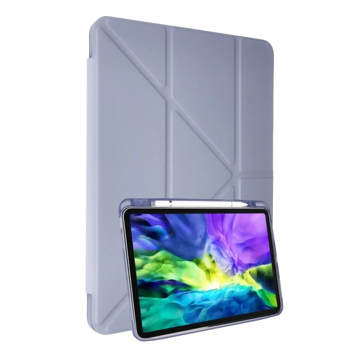 Newface Samsung Galaxy P610 Tab S6 Lite 10.4 Kılıf Kalemlikli Mars Tablet Kılıfı - Lila