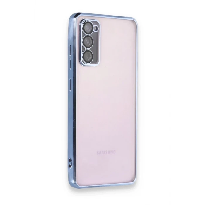 Newface Samsung Galaxy S20 FE Kılıf Razer Lensli Silikon - Açık Mavi
