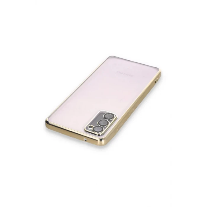 Newface Samsung Galaxy S20 FE Kılıf Razer Lensli Silikon - Gold