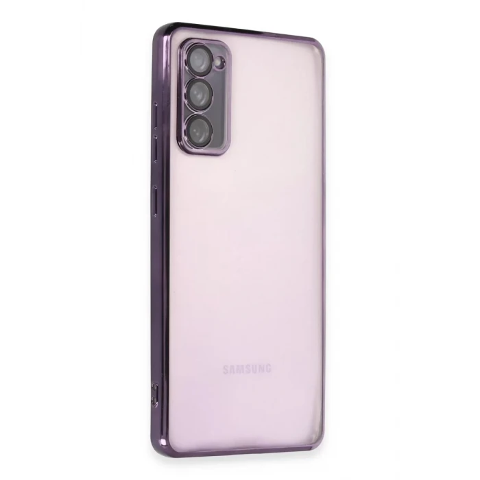 Newface Samsung Galaxy S20 FE Kılıf Razer Lensli Silikon - Mor