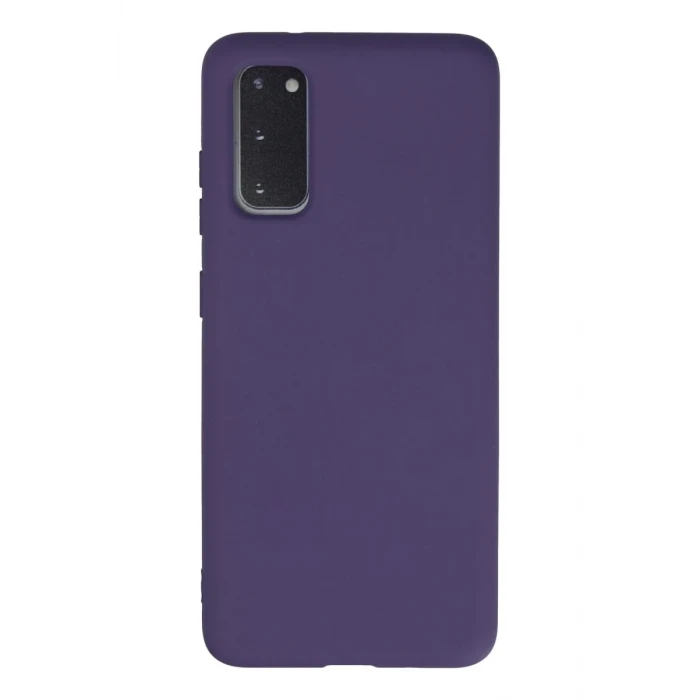 Newface Samsung Galaxy S20 Kılıf Nano içi Kadife Silikon - Mor