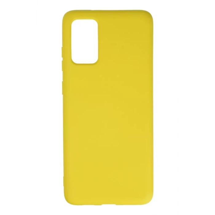 Newface Samsung Galaxy S20 Plus Kılıf Nano içi Kadife Silikon - Sarı