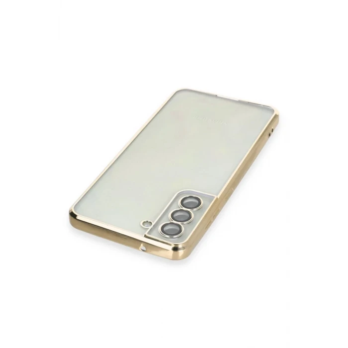 Newface Samsung Galaxy S21 FE Kılıf Razer Lensli Silikon - Gold