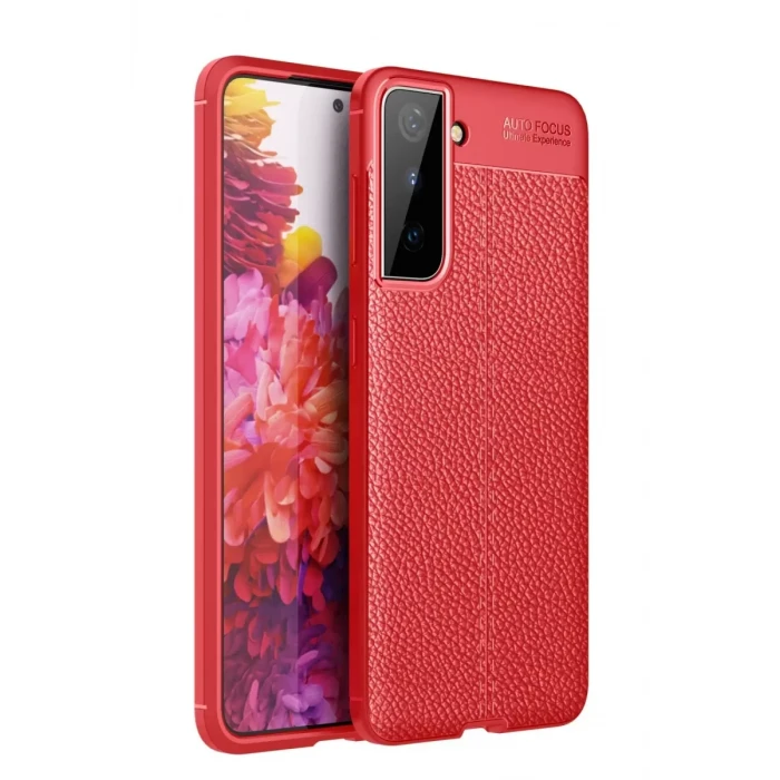 Newface Samsung Galaxy S21 Kılıf Auto Focus Kapak - Kırmızı