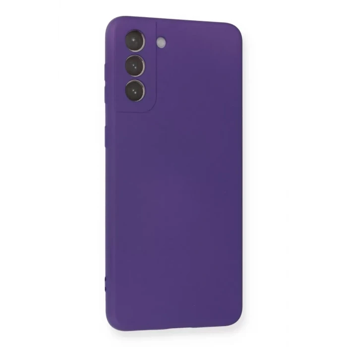 Newface Samsung Galaxy S21 Plus Kılıf Nano içi Kadife Silikon - Mor