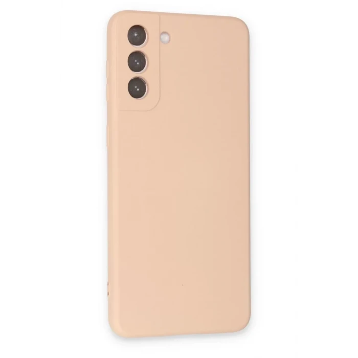 Newface Samsung Galaxy S21 Plus Kılıf Nano içi Kadife Silikon - Pudra