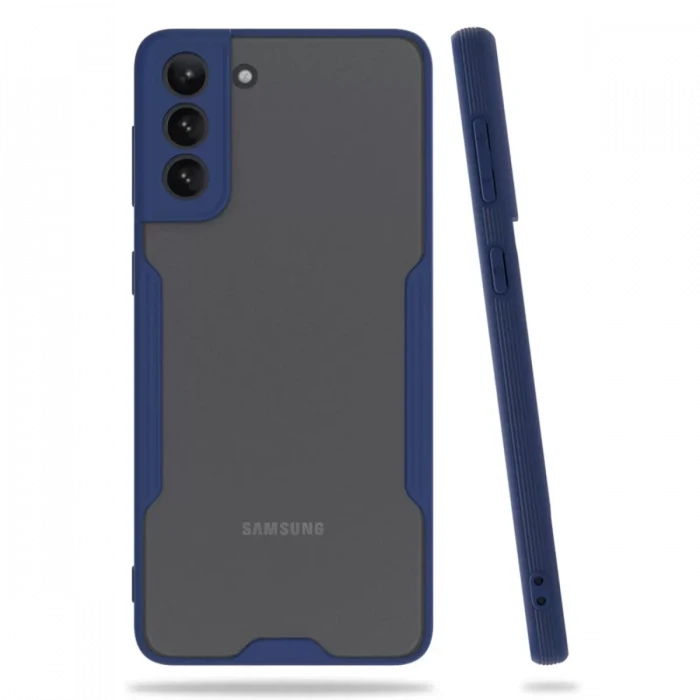 Newface Samsung Galaxy S21 Plus Kılıf Platin Silikon - Lacivert