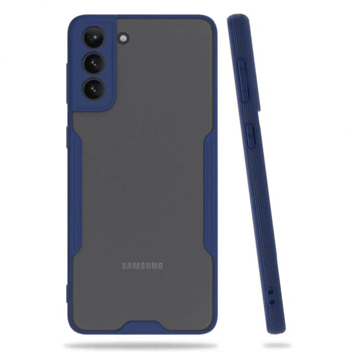 Newface Samsung Galaxy S21 Plus Kılıf Platin Silikon - Lacivert