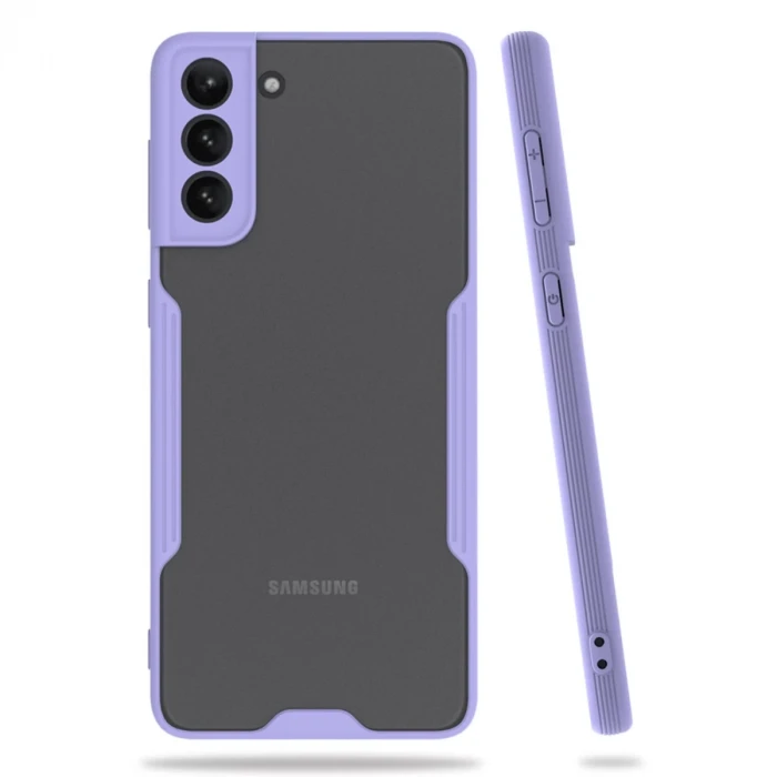 Newface Samsung Galaxy S21 Plus Kılıf Platin Silikon - Lila