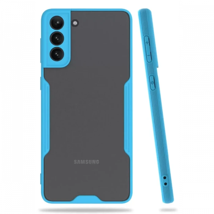 Newface Samsung Galaxy S21 Plus Kılıf Platin Silikon - Mavi