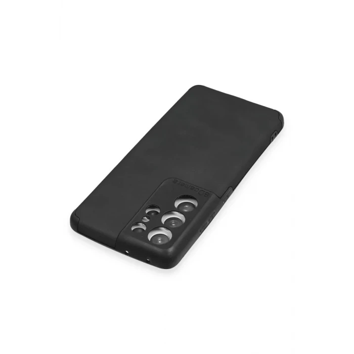 Newface Samsung Galaxy S21 Ultra Kılıf Loop Deri Silikon - Siyah