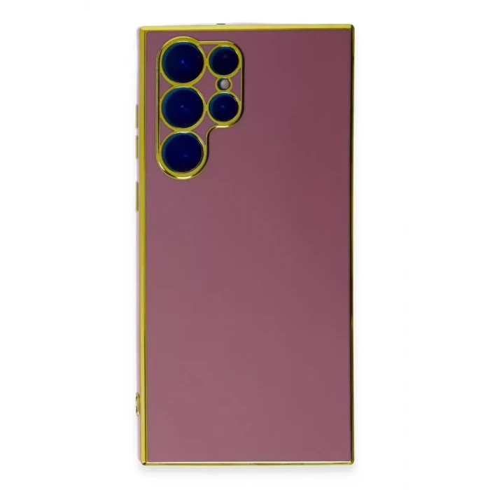 Newface Samsung Galaxy S22 Ultra Kılıf Volet Silikon - Kırmızı