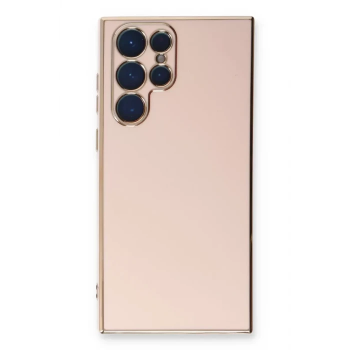 Newface Samsung Galaxy S22 Ultra Kılıf Volet Silikon - Pembe