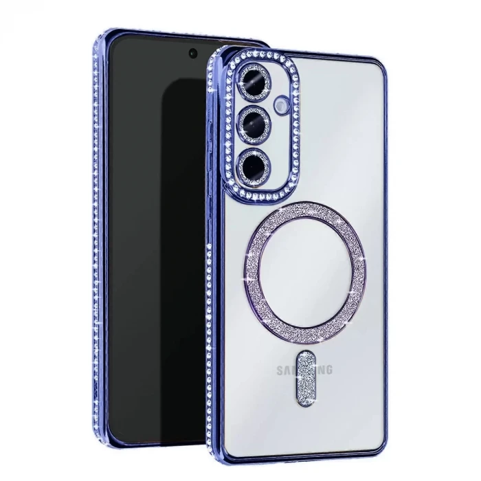 Newface Samsung Galaxy S23 FE Joke Simli Magneticsafe Kılıf - Mavi