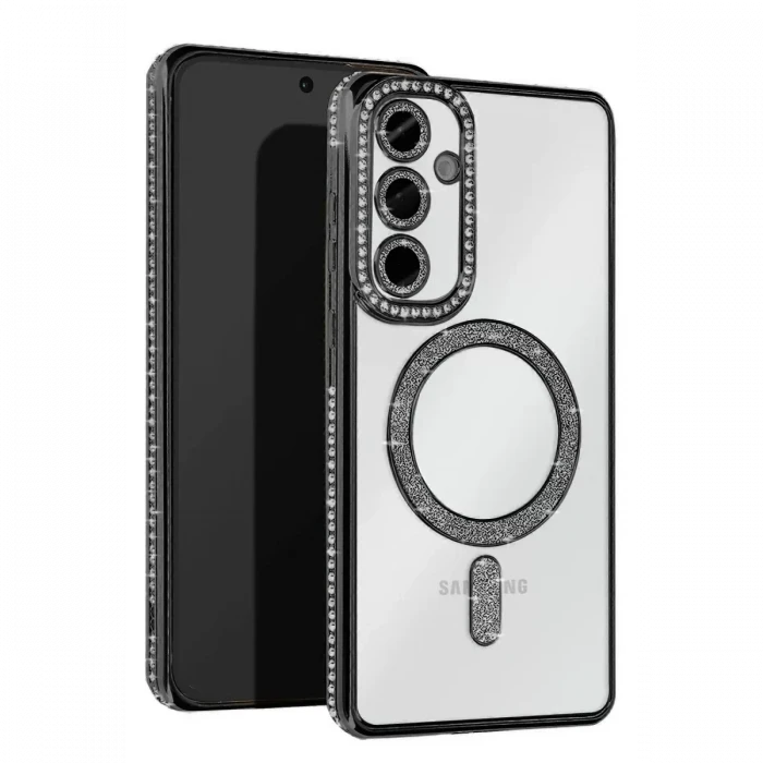 Newface Samsung Galaxy S23 FE Joke Simli Magneticsafe Kılıf - Siyah