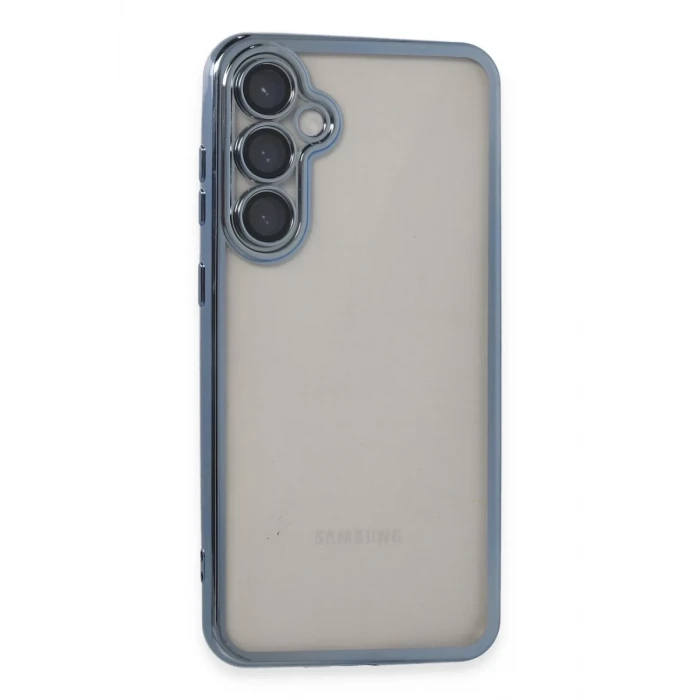 Newface Samsung Galaxy S23 FE Kılıf Razer Lensli Silikon - Açık Mavi