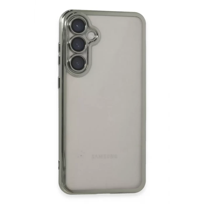 Newface Samsung Galaxy S23 FE Kılıf Razer Lensli Silikon - Gümüş