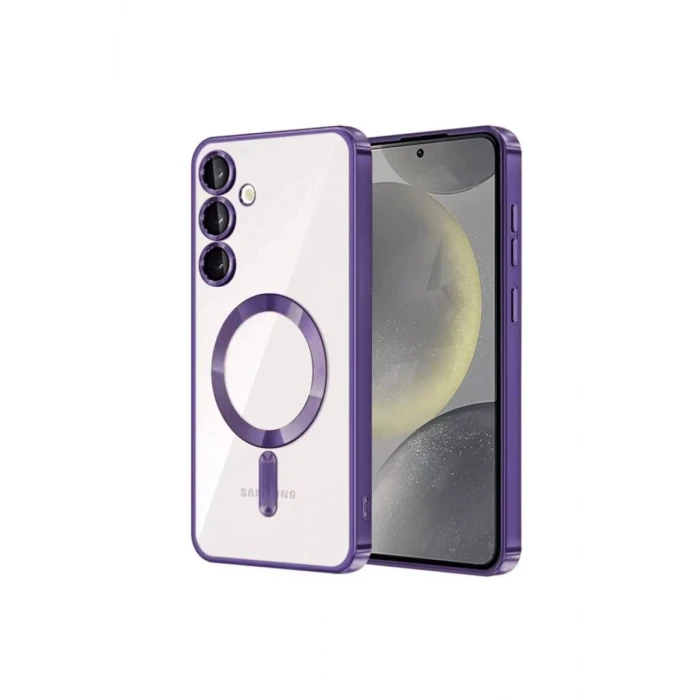 Newface Samsung Galaxy S23 Kılıf Kross Magneticsafe Kapak - Mor