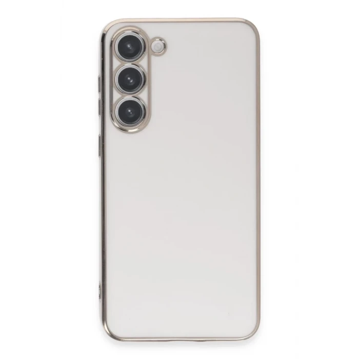 Newface Samsung Galaxy S23 Kılıf Volet Silikon - Beyaz