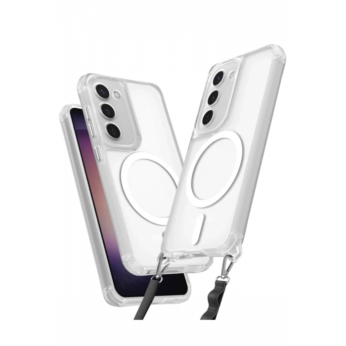 Newface Samsung Galaxy S23 Plus Kılıf Enka Magsafe Silikon Kılıf - Şeffaf