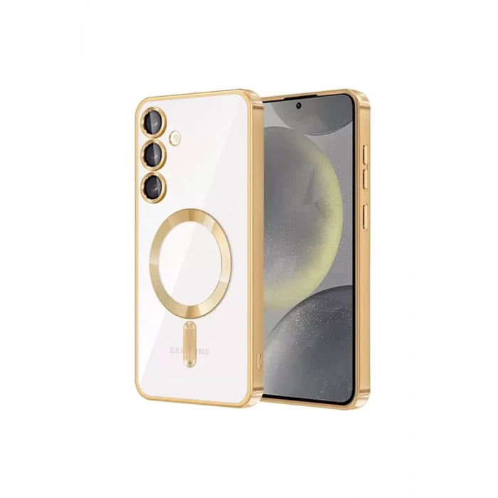 Newface Samsung Galaxy S23 Plus Kılıf Kross Magneticsafe Kapak - Gold