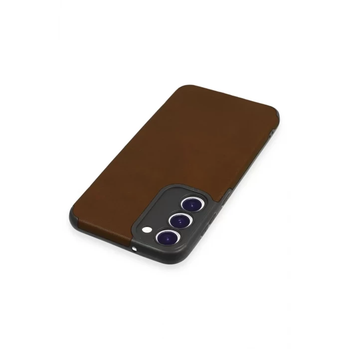 Newface Samsung Galaxy S23 Plus Kılıf Loop Deri Silikon - Kahverengi