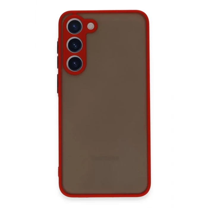 Newface Samsung Galaxy S23 Plus Kılıf Montreal Silikon Kapak - Kırmızı