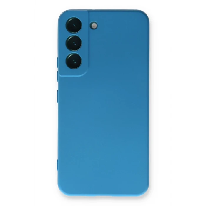 Newface Samsung Galaxy S23 Plus Kılıf Nano içi Kadife Silikon - Mavi